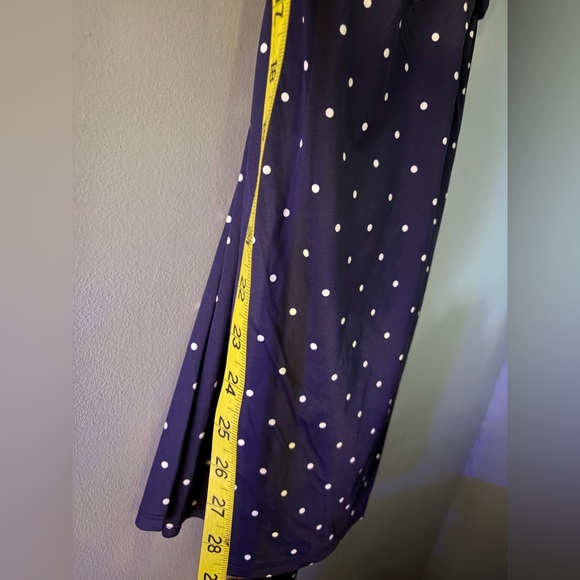 NWT LL Bean blue polka dot sun blocking swim suit dress size 16 - Picture 9 of 9